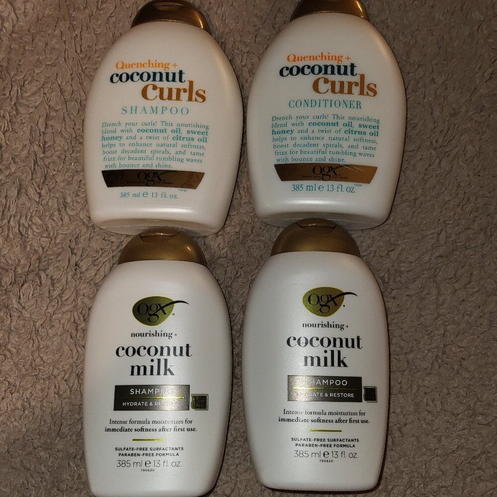 OGX Shampoo and Conditioner 4 Bottles Total New Unopened